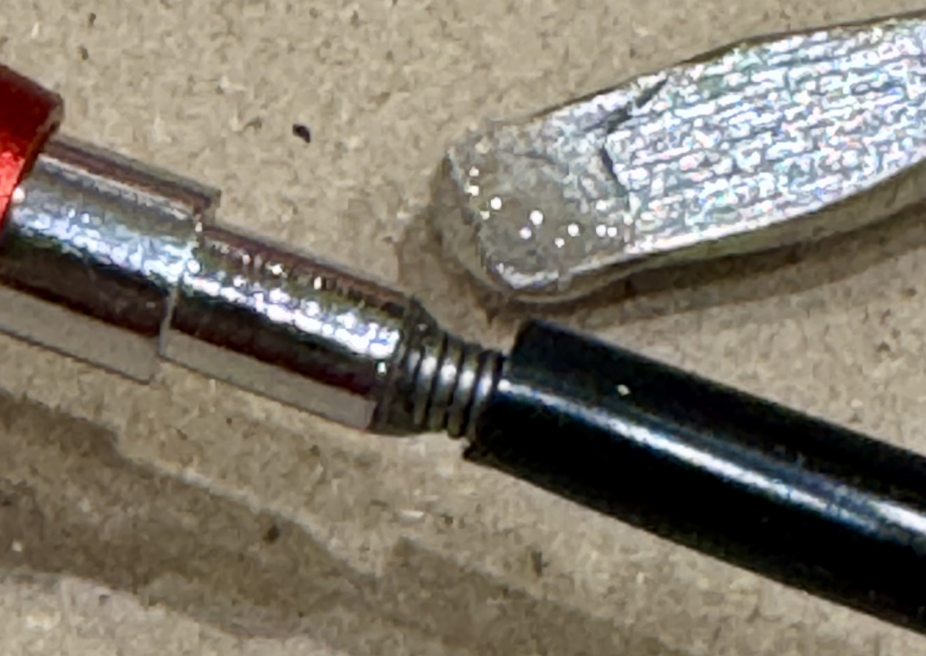 One of my attempts to repair a generic cable which has detached at the plunger end.